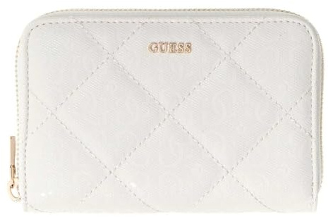 GUESS Geldbörse Libby SLG Zip Around Wallet Cream White Creme