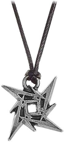 Alchemy Rocks Metallica Ninja Star Pendant Necklace (Black/Silver)