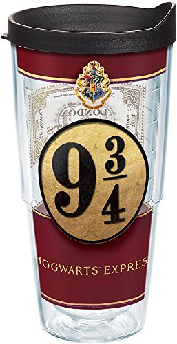 Tervis Harry Potter-Platform Gobelet isotherme 9 et 3/4 avec emballage et couvercle noir, transparent