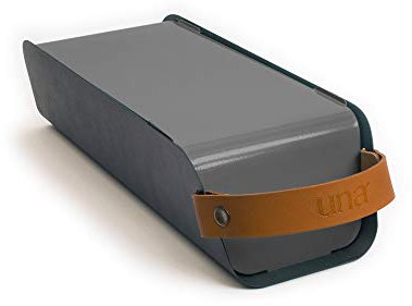 UNA Tragbarer Holzkohlegrill für den Außenbereich, Graphitgrau