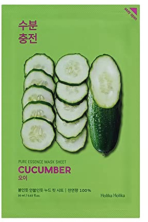 Holika Holika Pure Essence Facial Sheet Mask, Cucumber, 23 ml