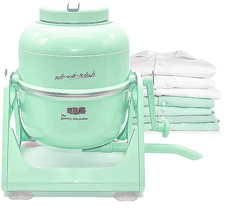 WonderWash - Lavadora portátil para apartamentos y espacios pequeños, lavadora manual de ropa de mano con diseño retro, limpia la ropa en cualquier lugar con nuestra encimera, lavadora pequeña no