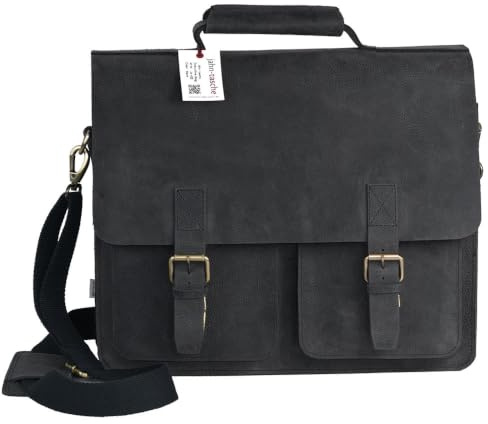 Jahn-Tasche Sehr Große Aktentasche Lehrertasche Größe XL aus Büffel-Leder, für Damen und Herren, in verschiedenen Farben, 422