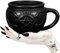 UPKOCH Taza 3D de bruja gótica, taza de té de porcelana para Halloween, taza de café, taza de café, novedad gótica