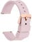 WOCCI 14mm Silikon Uhrenarmband mit Rosegold Schnalle, Schnellverschluss Armband (Hellrosa)