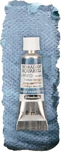 Schmincke – HORADAM® AQUARELL, Super Granulation, Tiefsee Indigo, 5 ml, sehr stark granulierende Farbtöne, feinste, supergranulierende Aquarellfarben
