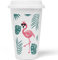 JUNIWORDS To-Go Becher mit Deckel, Flamingo mit Sonnenbrille