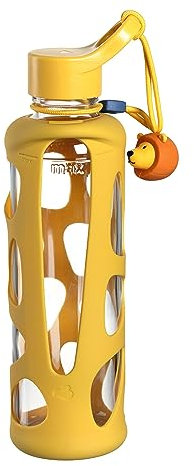 LEONARDO HOME Unisex Jugend Trinkflasche Bambini 500 ml gelb Löwe, 028830, 27,3 cm