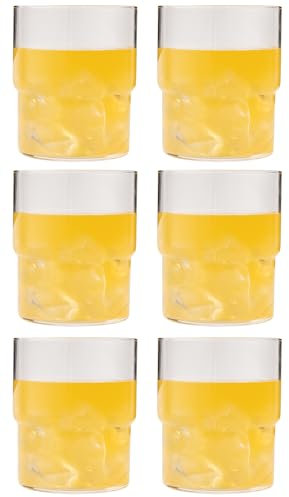 Toyo Sasaki Glas Fino Tumbler, 396.3 ml (390 ml), 6 Stück, spülmaschinenfest, hergestellt in Japan, Tasse