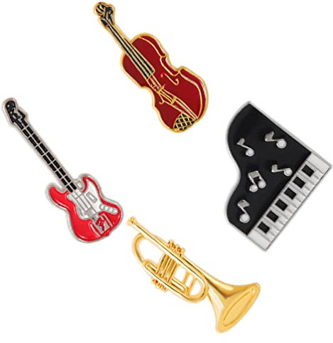 Holibanna Broche Décorative Pour Badge D'instrument De Musique Badge De Guitare Ensemble De Broches De Pour Vêtements