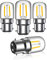 Bonlux 2W B22 LED Pygmy Light Bulbs, Bayonet Cap BC Clear Bulb 240V 15W Incandescent Equivalent, Warm White 2700K for Sewing Machine, Appliance Lamps, Night Light (4-Pack)