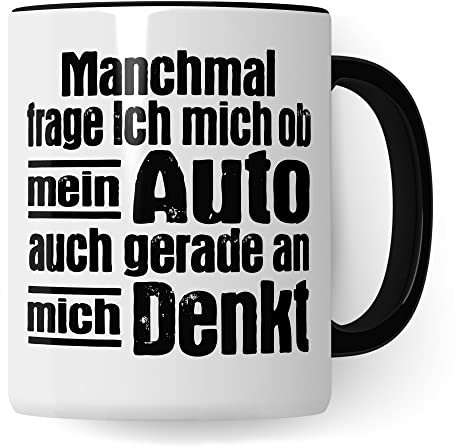 Pagma Druck Tasse Auto Geschenk Männer Autofan Auto-Tuner Autoliebhaber Kaffeetasse Tuning Geschenke für Ihn autoverrückt KFZ Autoschrauber Geschenkidee - Keramik, Rund, Zylinder, Kaffeetasse, 330 ml