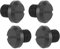 2 paires de bouchons d'obturation de rétroviseur de moto, bouchons de trou de rétroviseur latéral M10x1,25, capuchon de trou de rétroviseur pour Z125 Z650 Z800 Z1000 Z900 Z900RS