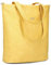Zwei Damen Shopper Mademoiselle.M M145 große Schultertasche 10 Liter Tote Bag aus wasserabweisendem Kunstleder inkl. zusätzlicher langer Schultergurt als Umhängetasche zu tragen (lemon)