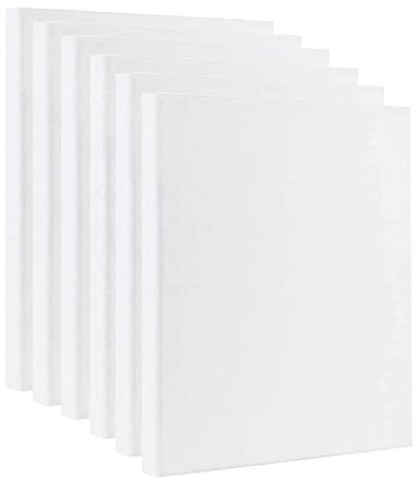 YORKING A3 Framed Pre-Stretched Canvas Panels, 6pcs 30X40cm Artist Blank Canvas Panels Board White 100% Cotton Canvases for Painting Canvas Board Perfect Gift for Students, Beginners,Artist
