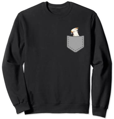 Lustiger Kakadu-Vogel in der Tasche Sweatshirt