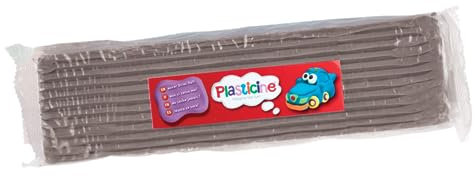 Plasticine One Color Slab 400g - Grau, Modelliermasse für professionelle Animatoren und Modellbauer, trocknet nie aus, Skulpturen, Modelle und Stop-Motion-Animationen