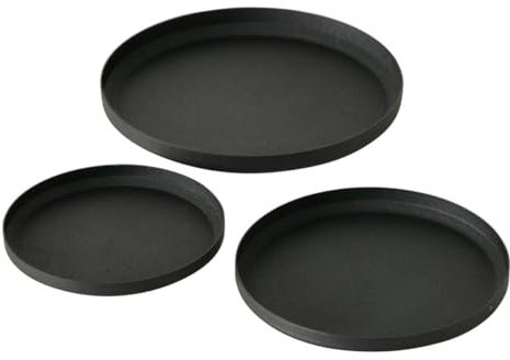 Untersetzer für Kerzen MIO, 3er-Set, schwarz matt