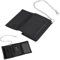 Mozeat Lens Slim Geldbeutel Schwarz Geldbörse Unisex Portemonnaie Portmonee mit Kette Clip Reißverschluss Herren Dreifache Geldtasche Faltbare Dreifache Wallet für Herren Mädchen Münztasche Geschenke