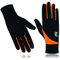 COLOURLINX Winterhandschuhe, Laufhandschuhe, Thermofutter, rutschfeste Touchscreen-Handschuhe für Herren und Damen, Sport, Wandern, Reiten, Fahren, Radfahren, warme Handschuhe (Schwarz/Orange, L)