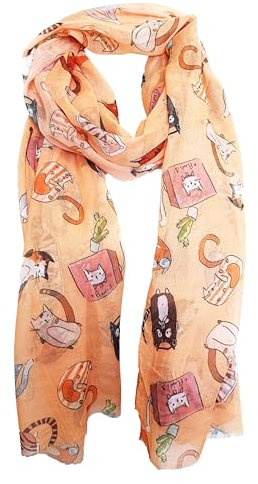 J26 Verlauf Farbverlauf Seide Tuch XL Schal Silk Seidenschal Seindentuch Regenbogen Rainbow Halstuch Sommer Hochwertig Leicht (Orange)
