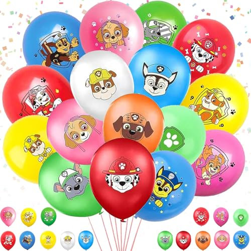 Patrulla Canina Globos de Cumpleaños, 64 piezas Patrulla Canina Party Globos, Patrulla Canina Niños Fiesta Globos, Patrulla Canina Globos de Látex, para decoración de fiesta temática