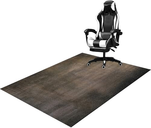 Unterlage Schreibtischstuhl, Gaming Bodenschutzmatte - Kratzfest, rutschfest, Bodenmatte, Bodenschutz, Bürostuhlunterlage, Unterlegmatte, Schutzmatte für Laminat, Parkett, Hartböden 140 x 160 cm