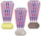 Kirgizta 12 Stück Fussball Medaillen Kinder Gold Silber Bronze Medaille Zahlenmedaillen Kindergeburtstag Sport Metall Gewinner-Medaillen Olympischen Stil mit Bändern, für Spielwettbewerbe