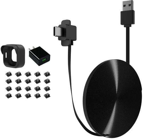 8 m Stromkabel und Adapter, Wandadapter Stromversorgung,kompatibel mit Blink Outdoor 4 (4. Generation), wetterfest, flaches Ladekabel für Blink-Kamera (nicht für Blink XT3/XT2/Mini) - Schwarz-1PCS
