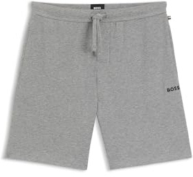 BOSS Herren Waffle Shorts Pyjama-Shorts aus Baumwoll-Mix mit Logo-Stickerei