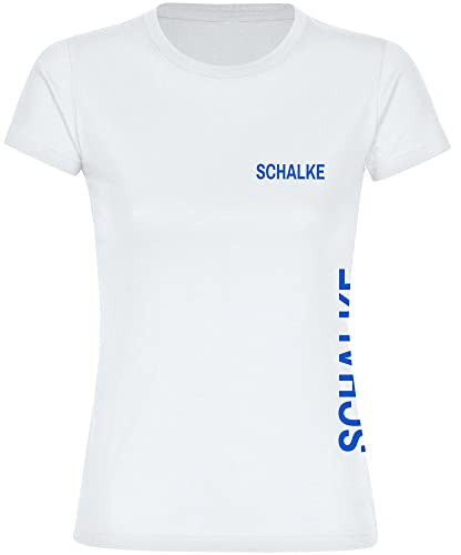 multifanshop Damen T-Shirt - Schalke - Brust & Seite