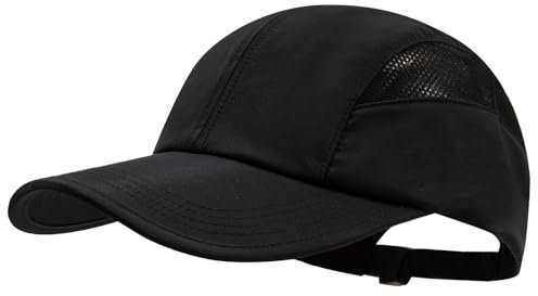 CLAPE Atmungsaktiv Mesh Sport Cap Moisture Wicking Running Cap Schnelltrocknend Baseballkappe Sommer Cap Unstructured UV Schutz Kappe