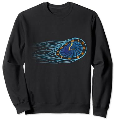 Zeitreise verschwommene Uhr Sweatshirt