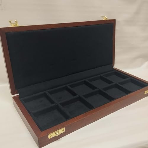 Coffret pour pièces de monnaie, médailles, capsules quadrum 10 boîtes 50 x 50 mm