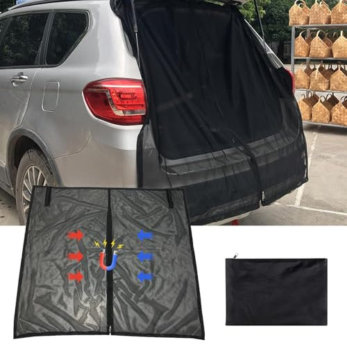 Cubierta para Maletero de Puerta Trasera de Gran Tamaño,Cortinas de Protección Solar Magnéticas 180x150cm,Cortinas Divisorias de Coche,para Coche SUV Autocaravana Caravana Camping
