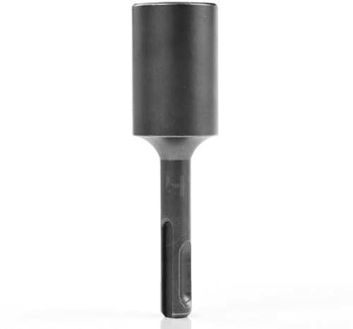 HausHeld® SDS-Plus Einschlagadapter für Erdungsstab Ø20 mm | MECH-kompatibel | Chrom-Vanadium-Stahl, gehärtet | Treibdorn zum Eintreiben von Staberdern/Tiefenerdern | effiziente Kraftübertragung
