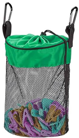 Porte-épingles à linge pour l'extérieur, pochette avec crochets, sac à épingles à linge, organiseur de rangement pour pinces à linge, support d'épingles à linge pour l'extérieur