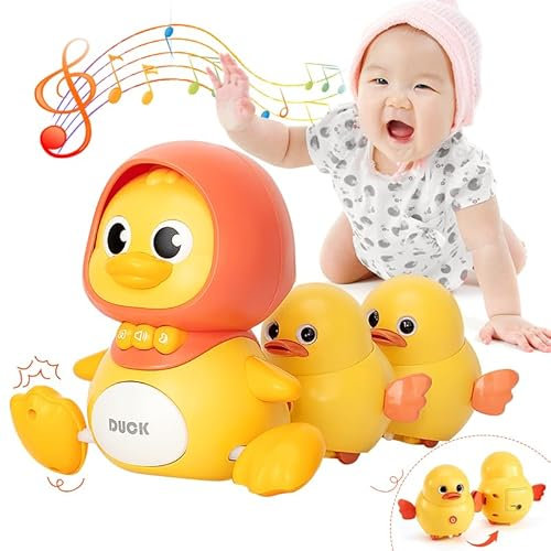 Ycozy Baby Ente Musik Kinderspielzeug Kleinkinder Lernspielzeug mit Licht und Musik Ente Musikspielzeug Tanzende Singender Krabbel fur 6-72 Monates Geschenk