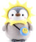 ANBOOR 35cm Sonnengestaltiges Pinguin-Kuscheltier, süßes Plüschtier mit Pinguin, weiches Kissen aus Plüsch mit Sonnen-Outfit, Kuschelpinguin-Plüschtier, Tierspielzeug für Geburtstagsparty-Geschenke