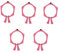 GIWFBQTR 5pcs Fixer Cup Thermal Sublimation Wrapping Auxiliary Clamp Auxiliary Tool Pink