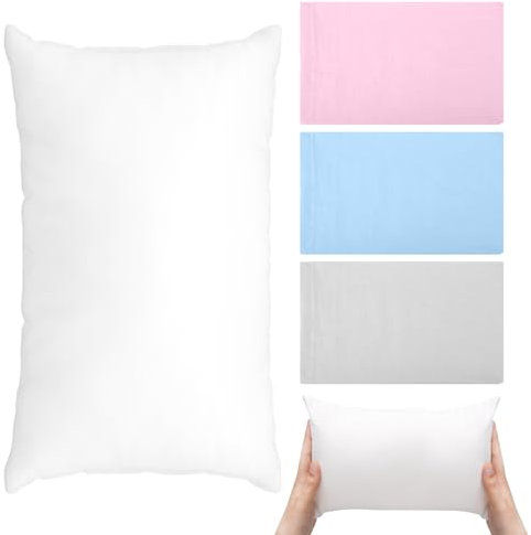 Kleines Kissen 30 × 20 cm - Babykissen und Kinder-Reisekissen Mit Drei Bezügen - Mini-Nackenkissen für Reisen, Nickerchen und Erwachsene