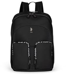 U.S.POLO ASSN. - Rucksack aus polyurethan, schwarz (30.5 X 19 X 41.5 cm)