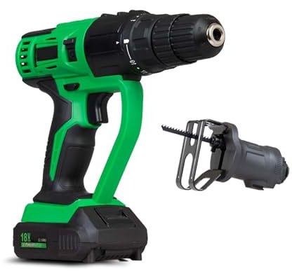 Hammersmith MultiTool mit Stichsägenaufsatz - Akku Multifunktions-Werkzeug - 18V Oszillationswerkzeug zum Bohren, Schrauben, Schneiden, Schleifen, Schaben – inkl. Bit Set und Schleifpads