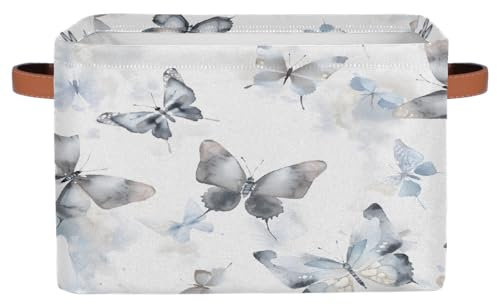 Axurera Contenedores de almacenamiento, pintura de tinta de mariposa, cesta de almacenamiento plegable, organizador de lona de gran capacidad para juguetes, ropa, dormitorio, 1 unidad