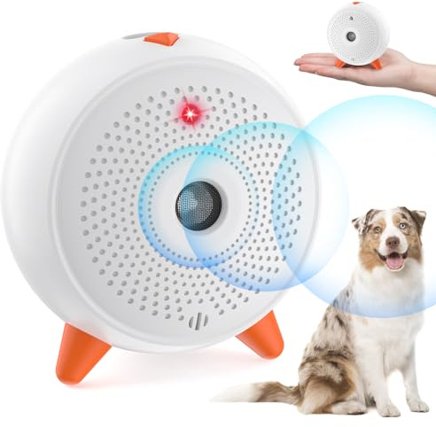 Anti Bellen Gerät, Ultraschall Anti-Bell-Gerät mit 33ft, Automatisch Antibell für Hunde, Wiederaufladbares& Wasserdichtes Hund Ultraschall Anti Bellgerät für Große KleineHunde Innen Außenbereich