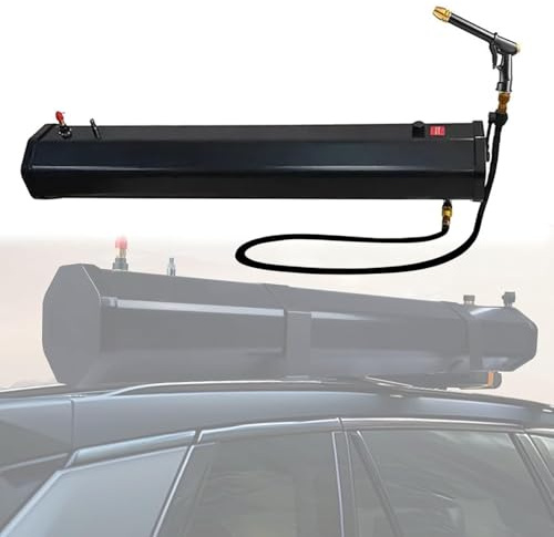 MTNBHH Réservoir d'eau et douche autobloquants de 4,8 gallons pour véhicules, chauffage solaire pour camping, camion terrestre, SUV, kit de nettoyage d'extérieur portable sur le toit (20 l)