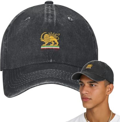 Iran-Hut Mit Löwe Und Sonne, M-AKE Iran G-reats A-Gains Hat Trucker Cap, Trucker-Mütze, Verstellbare Baseballkappe Für Männer Frauen