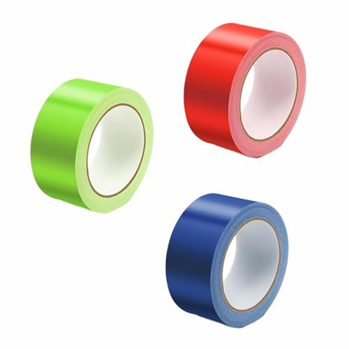 PXRLMYF 3 Rotoli Nastro Telato 5 cm x 10 m Nastro Adesivo Impermeabile | Colorato nastro di riparazione rinforzato in tessuto per Riparazioni Fissaggi Rinforzi in Interni/Esterni,fai da te