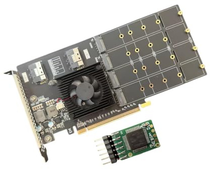PLX8749 Multi-Connector PCIe Board Assembly, Computer Add-in Module Bundle, Full-Height Desktop Expansion Format, 19.5 Cm Hardware Layout for Enclosure Setup Review Pcie Addin Board Desktop Expansion