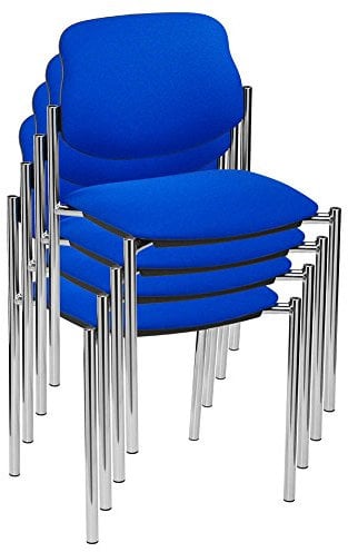 NOWY STYL STYL Chrom C-06 4ER Besucherstuhl blau/G:Chrom/4